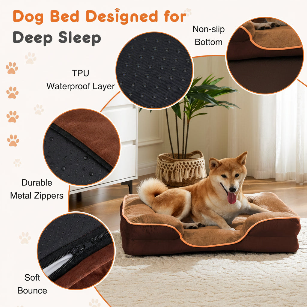 CalmPaw™ Cozy Dog Bed | Furry Lovers Pet