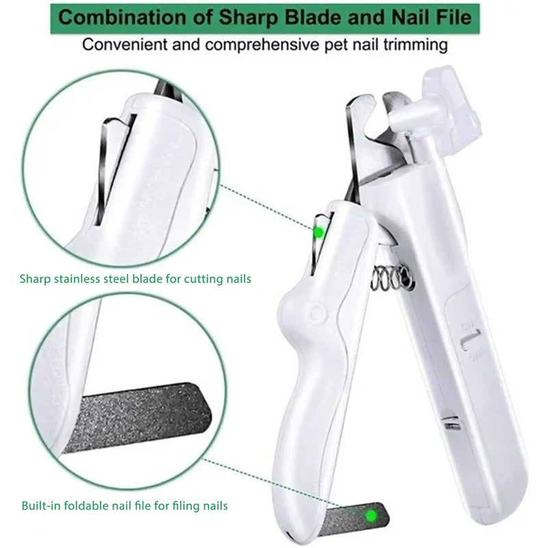 LED Pet Nail Clippers | Safe & Precise Nail Trimming | Furry Lovers Pet