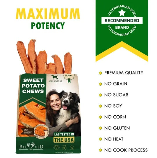 Sweet Potato Dog Chips | Healthy Natural Dog Treat | Furry Lovers Pet