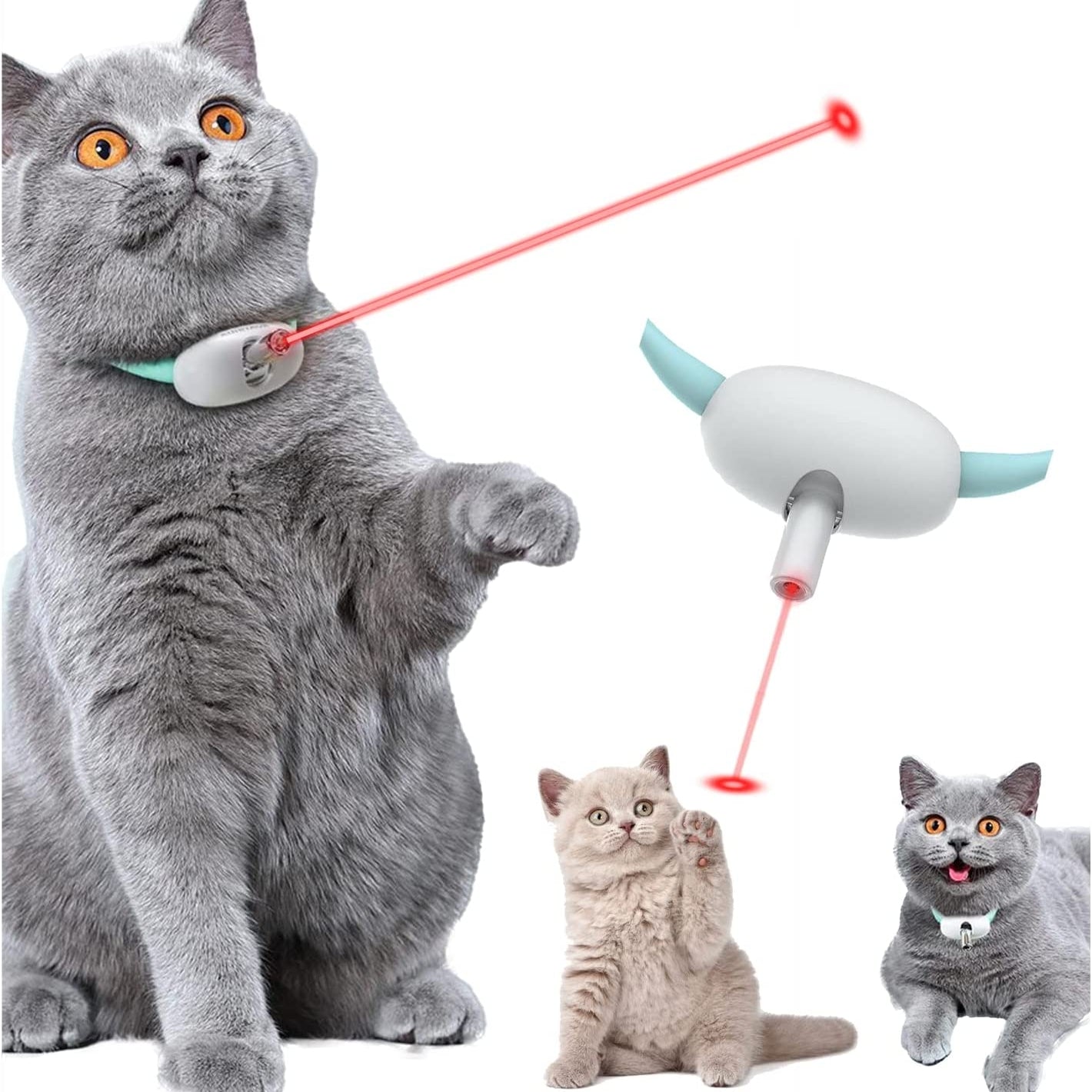 USB Rechargeable Cat Laser Toy | Automatic LED Laser | Furry Lovers Pet