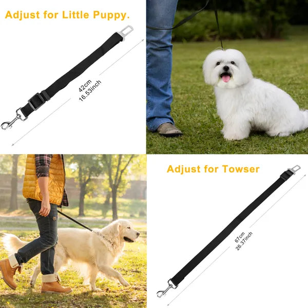 Pet Car Seat Belt 2-Pack | Safer, Stress-Free Car Rides for Dogs